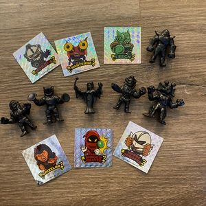 SUPER7 KESHI MUSCLES MOTU EVIL HORDE HORDAK BLACK SET 6 MINI-FIGURES STICKERS